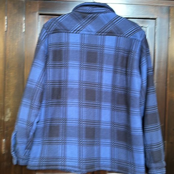 M Shacket - blue / black lined flannel - Picture 7 of 8